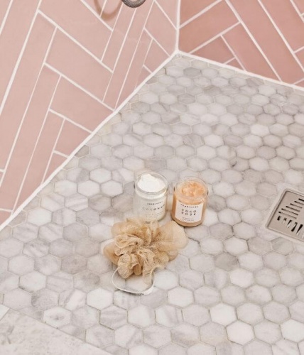 Ca Pietra Long Island Marble Small Hexagon Mosaic